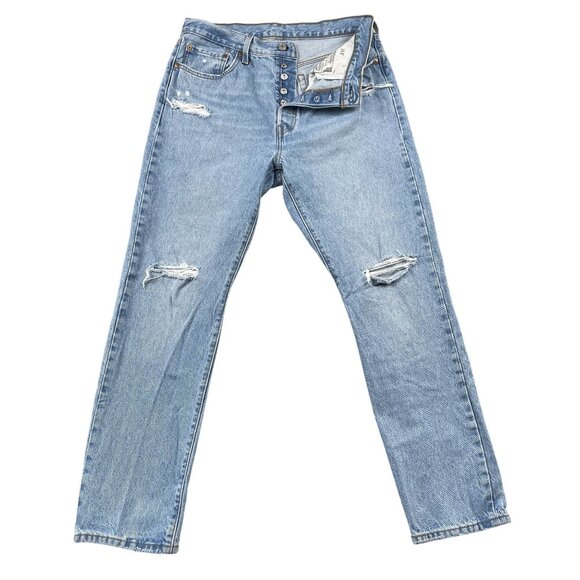 Levi's Other - Levis 501XX Jeans Mens 32x30 Light Wash Button Fly Straight Leg Denim